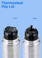 Milton Flip Lid Thermosteel 500ml - 24hr Hot & Cold - Water Bottles by Handbags Specialist Headquarter | Available at Handbags Specialist Headquarter