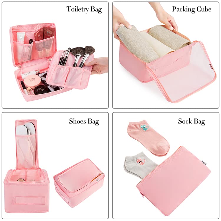 TravelMate 8-Piece Packing Cubes - Luggage Travel Bags by Handbags Specialist Headquarter | Available at Handbags Specialist Headquarter