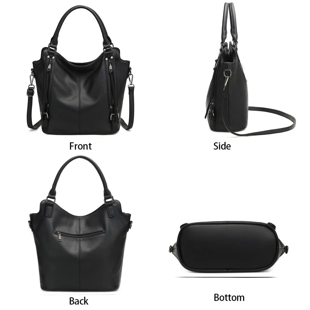Lapsting Boho Faux Leather Hobo Shoulder Bag