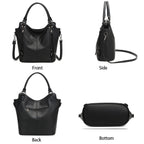 Lapsting Boho Faux Leather Hobo Shoulder Bag