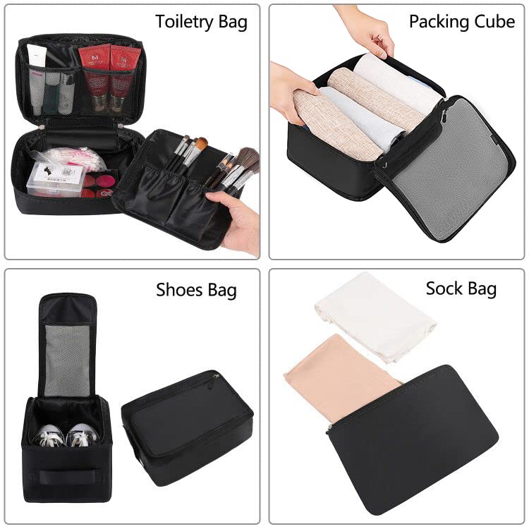 TravelMate 8-Piece Packing Cubes - Luggage Travel Bags by Handbags Specialist Headquarter | Available at Handbags Specialist Headquarter