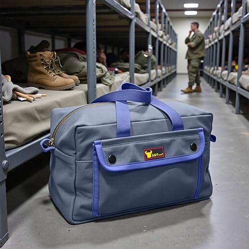 Waxed Canvas Military Duffle Bag, Olive Green