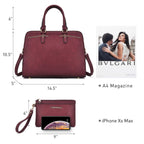 Women’s 2pc Tote & Wallet Handbag Set with 3 Compartments