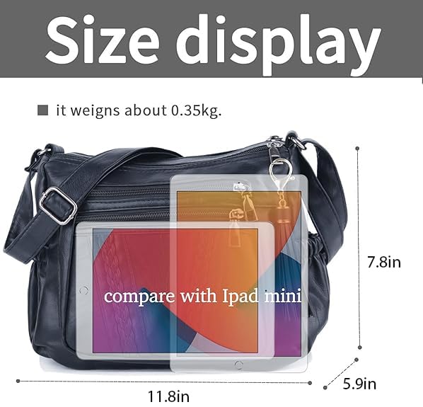 ELDA Chic Crossbody: Soft PU Leather Multi-Pocket Bag - Handbags by Handbags Specialist Headquarter | Available at Handbags Specialist Headquarter