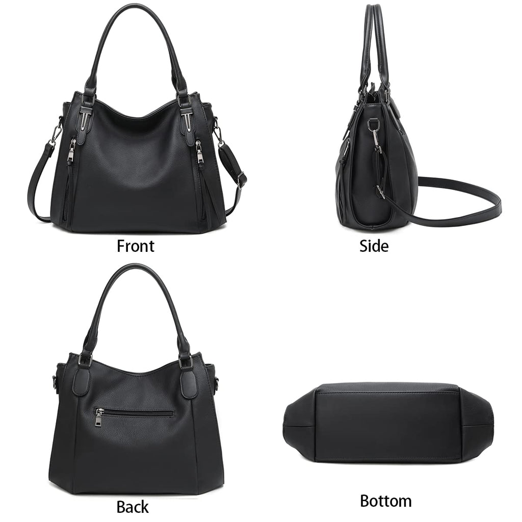 Lapsting Boho Faux Leather Hobo Shoulder Bag