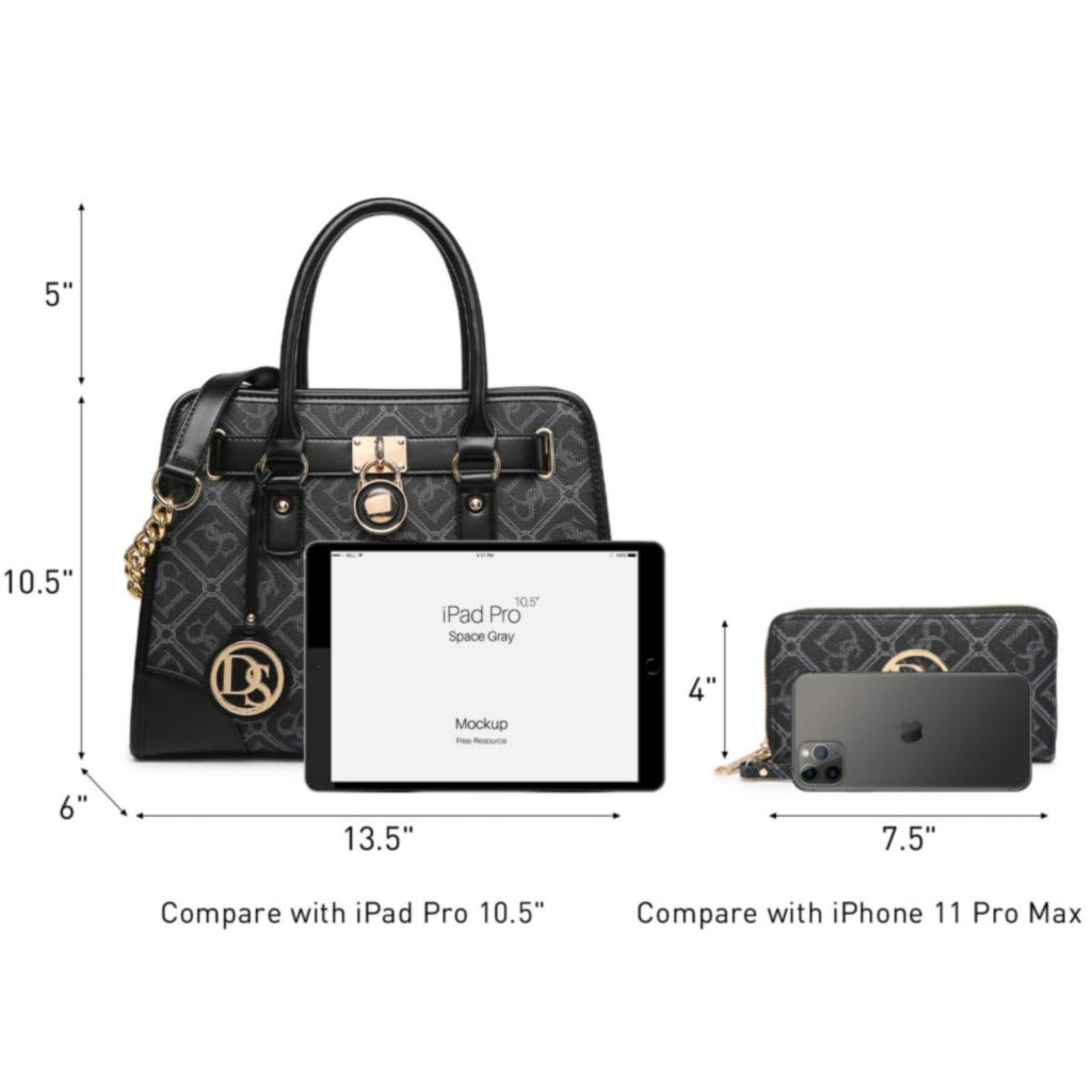 Dasein Women’s 2pcs Satchel & Shoulder Bag Set