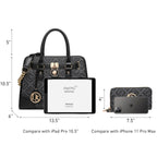 Dasein Women’s 2pcs Satchel & Shoulder Bag Set