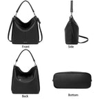 Lapsting Boho Faux Leather Hobo Shoulder Bag