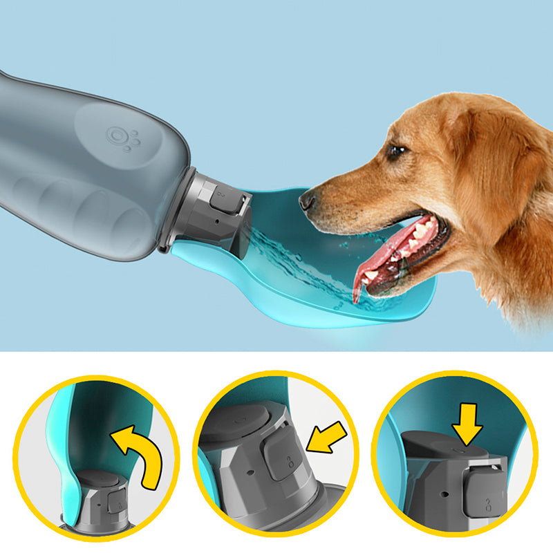 PawHydrate 800ml Foldable Leakproof Dog Water Bottle
