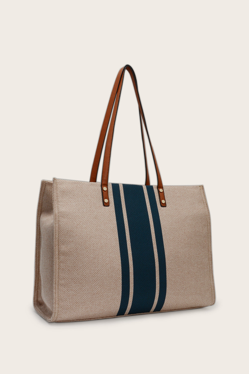 Striped Tote Bag - Tote Bag by Trendsi | Available at Handbags Specialist Headquarter