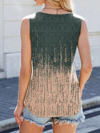 Printed Scoop Neck Wide Strap Tank - Tops by Trendsi | Available at Handbags Specialist Headquarter