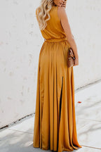 Surplice Tie Waist Maxi Dress - Maxi Dress by Trendsi | Available at Handbags Specialist Headquarter