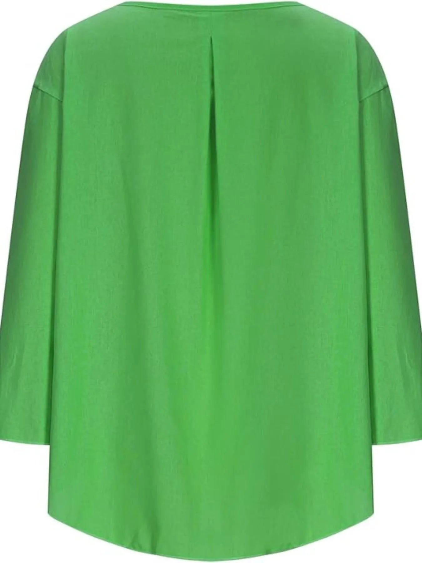 Full Size Round Neck Relaxed Fit Blouse Plus Size - Tops by Trendsi | Available at Handbags Specialist Headquarter