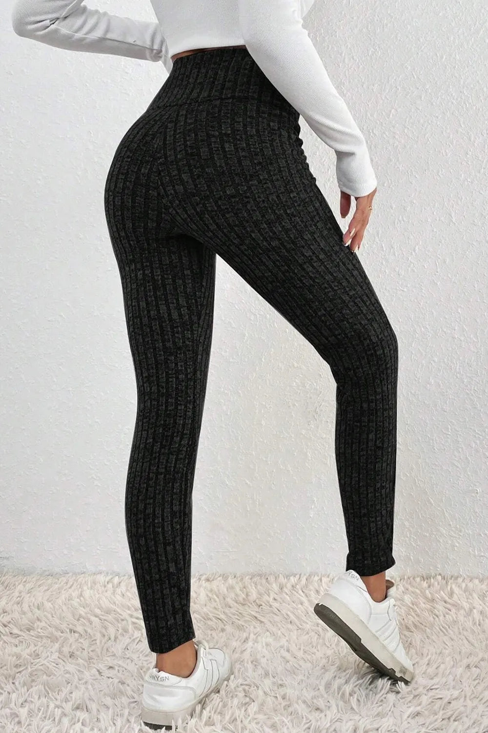 Ribbed High Waist Leggings - Leggings by Trendsi | Available at Handbags Specialist Headquarter