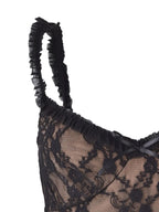 Lace Cami Top with Frill Straps - Tops by Trendsi | Available at Handbags Specialist Headquarter