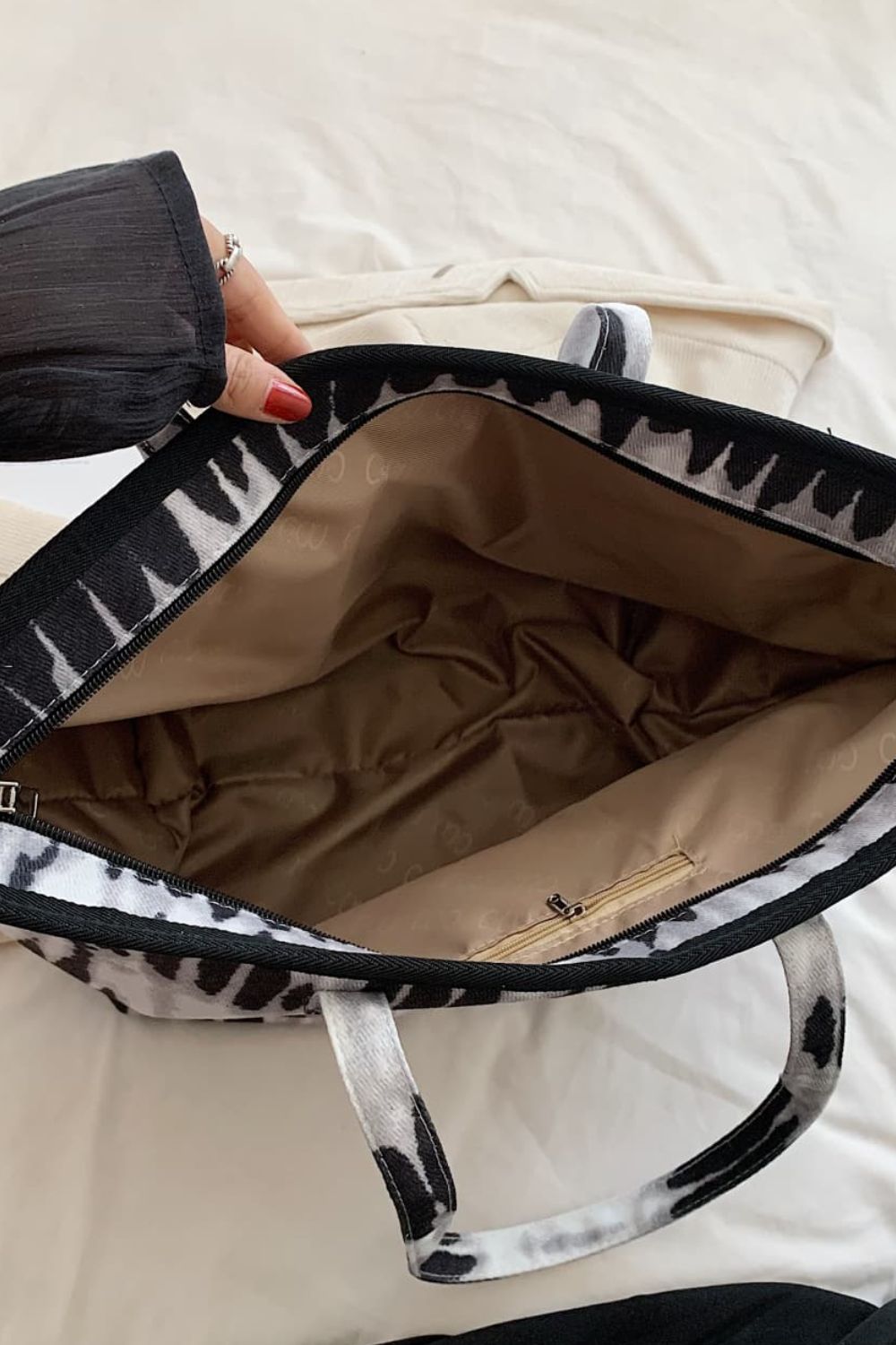 Printed PU Leather Tote Bag - Tote Bag by Trendsi | Available at Handbags Specialist Headquarter