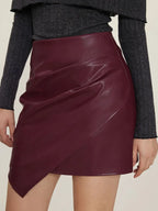 Ruched Mini Skirt with Zipper - Skirts by Trendsi | Available at Handbags Specialist Headquarter