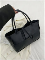 PU Leather Woven Handbag and Clutch Set - handbags by Trendsi | Available at Handbags Specialist Headquarter