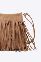 Adored PU Leather Crossbody Bag with Fringe - Crossbody Bag by Trendsi | Available at Handbags Specialist Headquarter
