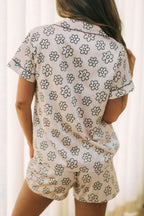 Flower Printed Top and Shorts Lounge Set - Sleepwear by Trendsi | Available at Handbags Specialist Headquarter