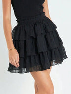 Ruffle Layered Mini Skirt - Skirts by Trendsi | Available at Handbags Specialist Headquarter