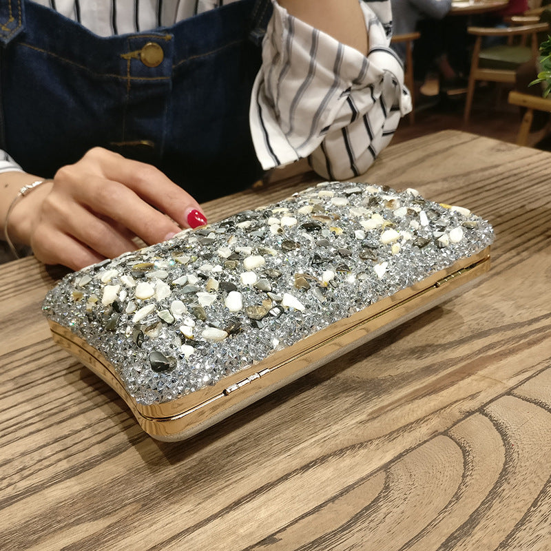 Diamond Concave Pillow Clutch