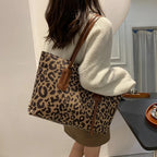 PU Leather Leopard Tote Bag - Tote Bag by Trendsi | Available at Handbags Specialist Headquarter