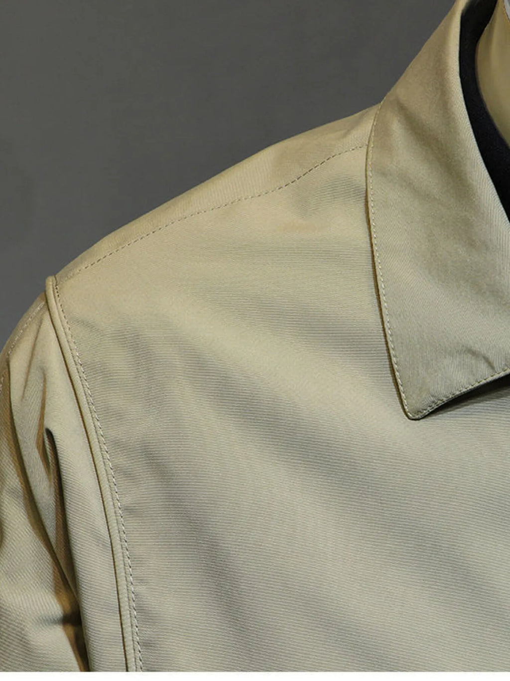 Men's Plus Size Snap Down Long Sleeve Jacket - Men's jackets by Trendsi | Available at Handbags Specialist Headquarter