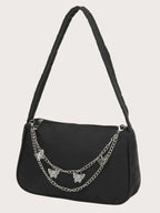 Butterfly Chain Polyester Handbag - handbags by Trendsi | Available at Handbags Specialist Headquarter