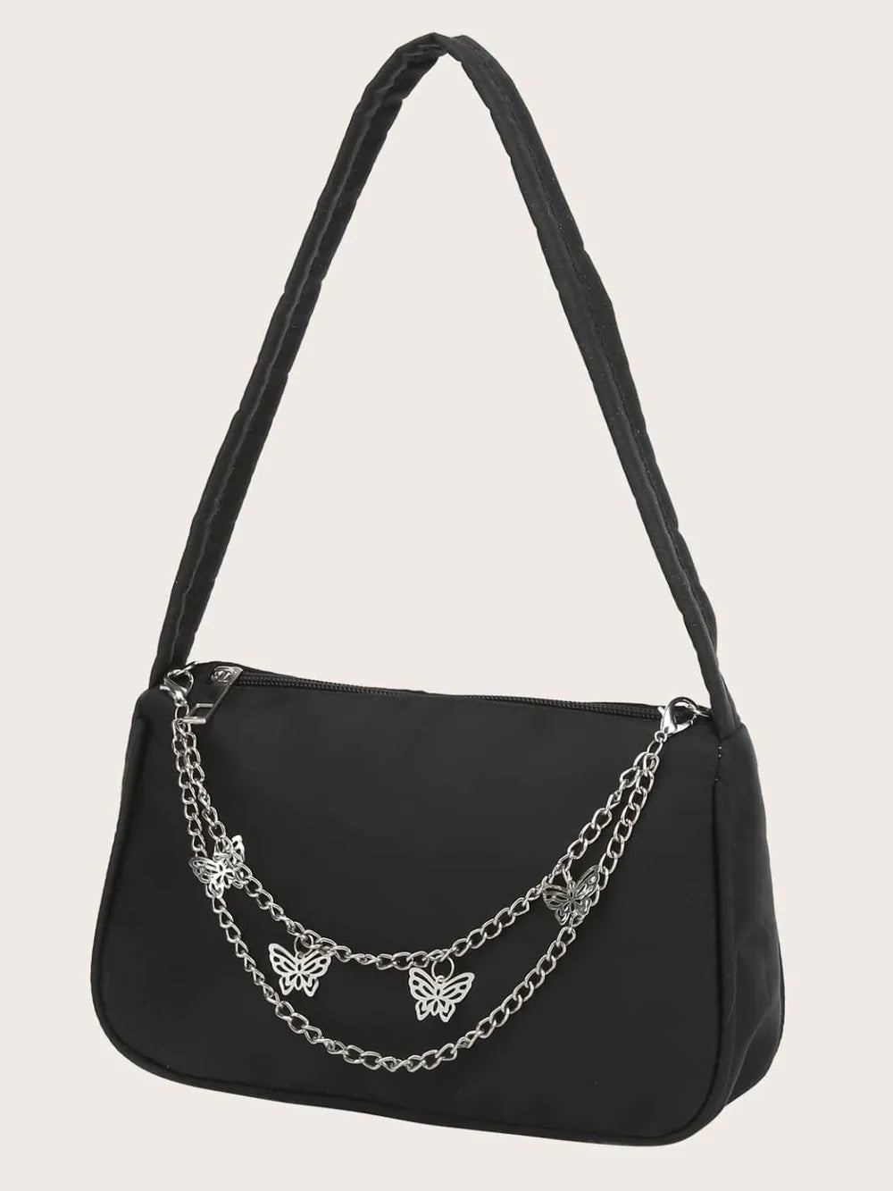 Butterfly Chain Polyester Handbag - handbags by Trendsi | Available at Handbags Specialist Headquarter