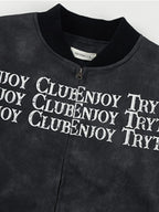 Men's Zip Up Letter Graphic Bomber Jacket - Men's jackets by Trendsi | Available at Handbags Specialist Headquarter