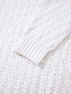 Textured Knit Ribbed Edge V Neck Loose Sweater - Tops by Trendsi | Available at Handbags Specialist Headquarter