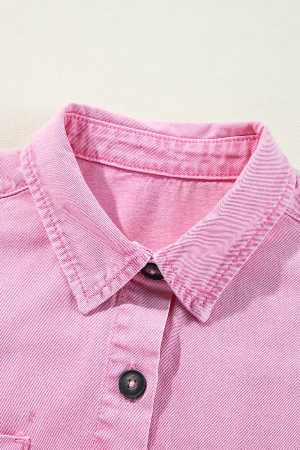 Button Down Short Sleeve Denim Dress - Women / Jeans & Denim by Trendsi | Available at Handbags Specialist Headquarter