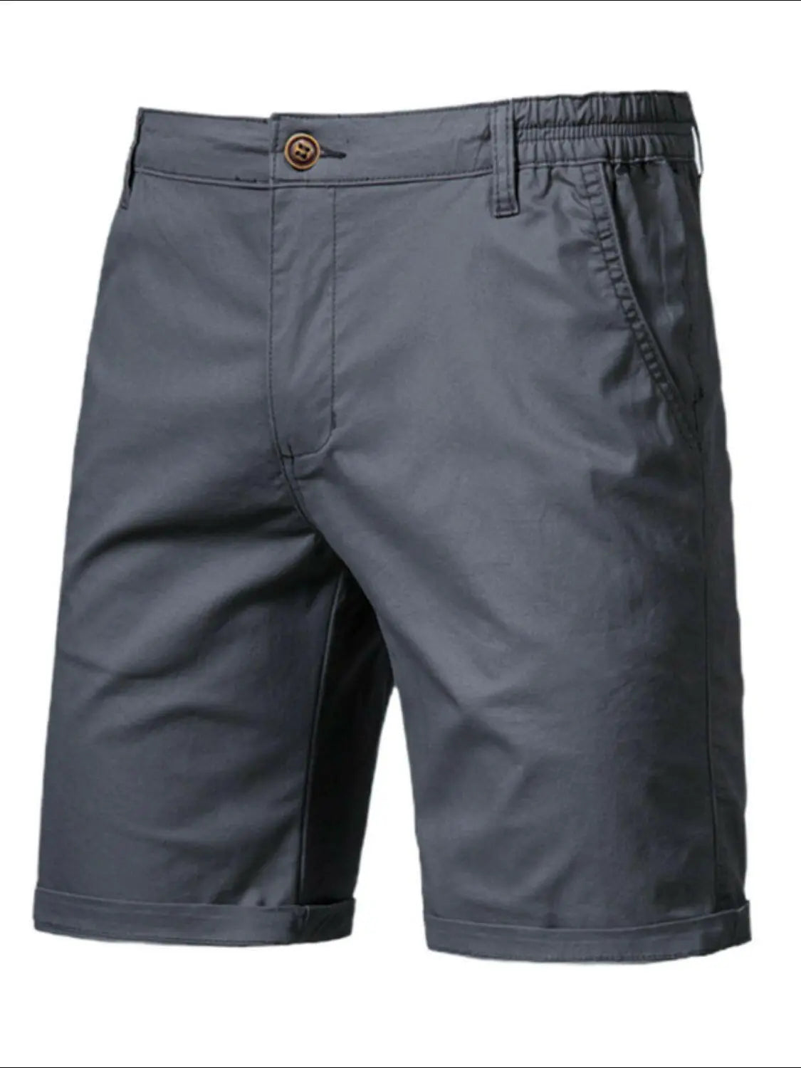 Men's Elastic Waist Shorts with Pockets - Men's Pants by Trendsi | Available at Handbags Specialist Headquarter