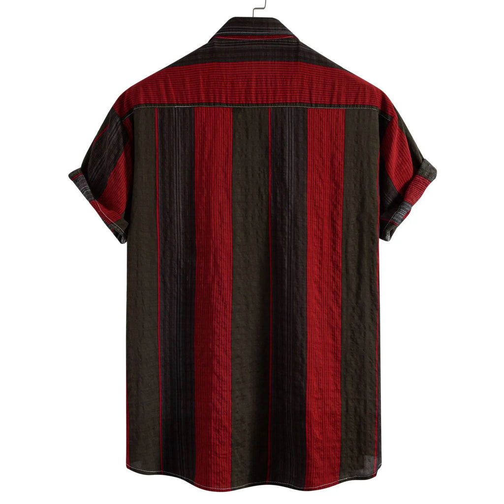 Men's Plus Size Button Up Short Sleeve Shirt - Men's Shirts by Trendsi | Available at Handbags Specialist Headquarter