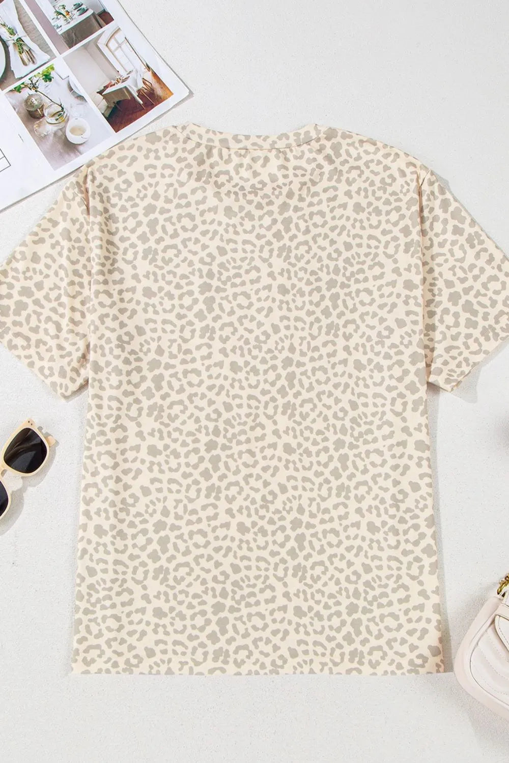 MAMA Letter Graphic Leopard Round Neck T-Shirt - Tops by Trendsi | Available at Handbags Specialist Headquarter