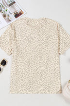 MAMA Letter Graphic Leopard Round Neck T-Shirt - Tops by Trendsi | Available at Handbags Specialist Headquarter