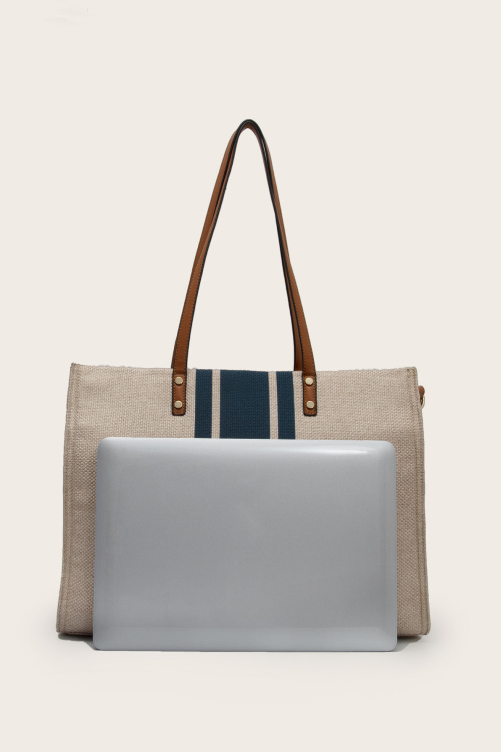 Striped Tote Bag - Tote Bag by Trendsi | Available at Handbags Specialist Headquarter