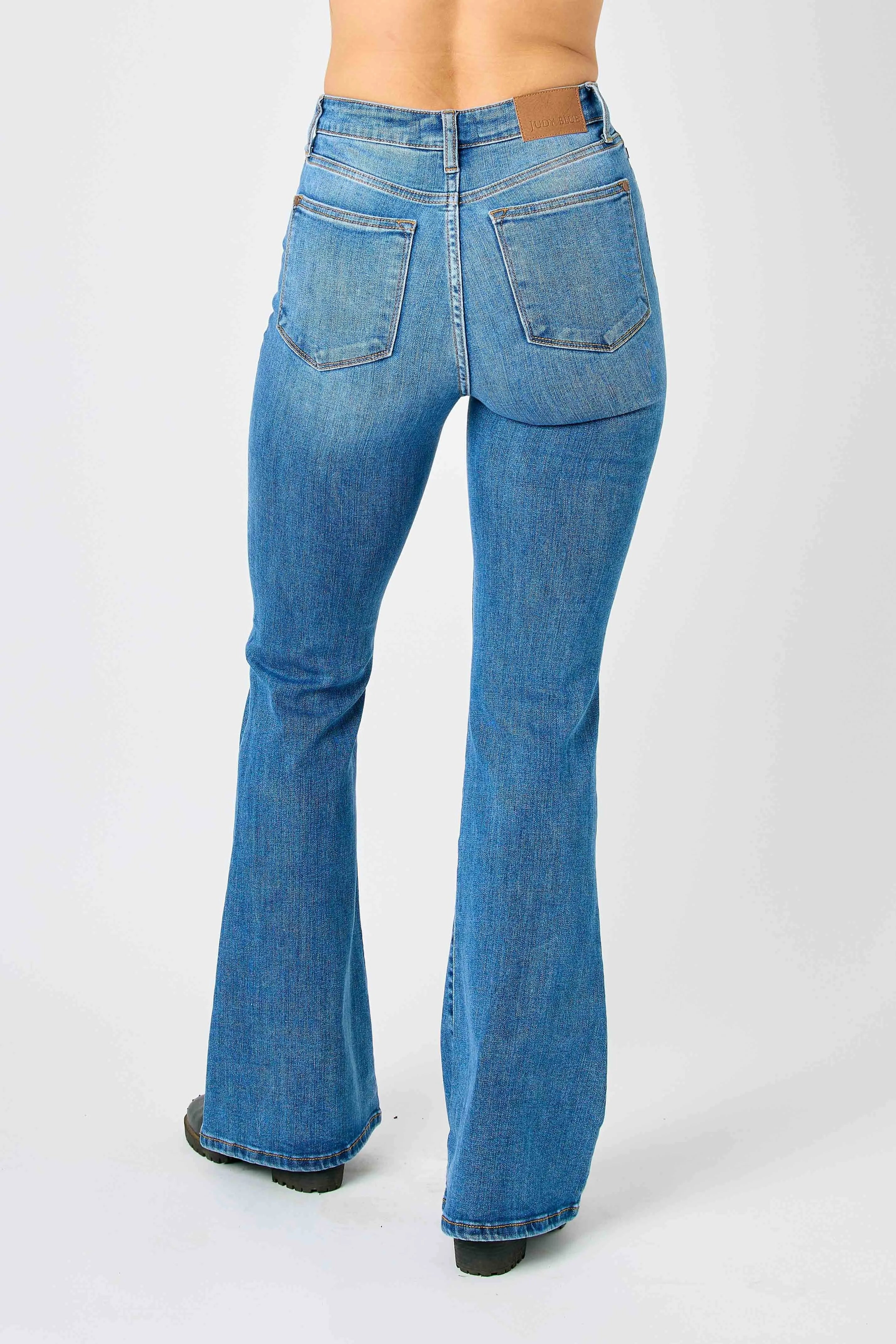Judy Blue Full Size Hw Classic Flare Jeans Plus Size - Women / Jeans & Denim by Trendsi | Available at Handbags Specialist Headquarter