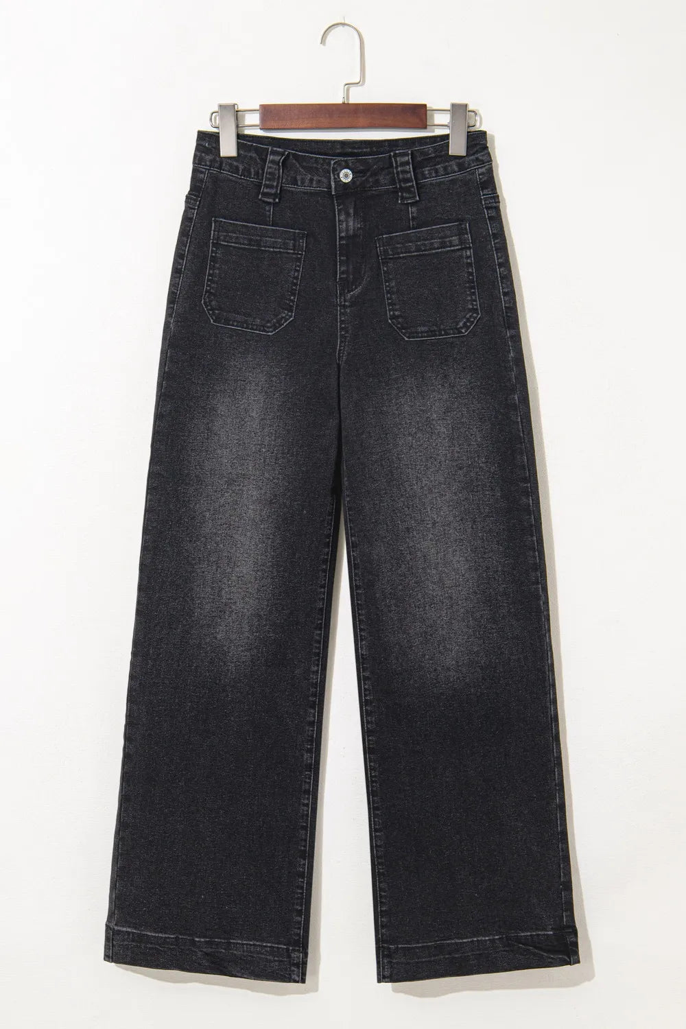 Wide Leg Pocketed High Waist Jeans - Women / Jeans & Denim by Trendsi | Available at Handbags Specialist Headquarter