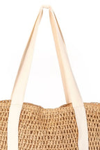Fame Straw Braided Hat Carrier Tote Bag - Tote Bag by Trendsi | Available at Handbags Specialist Headquarter