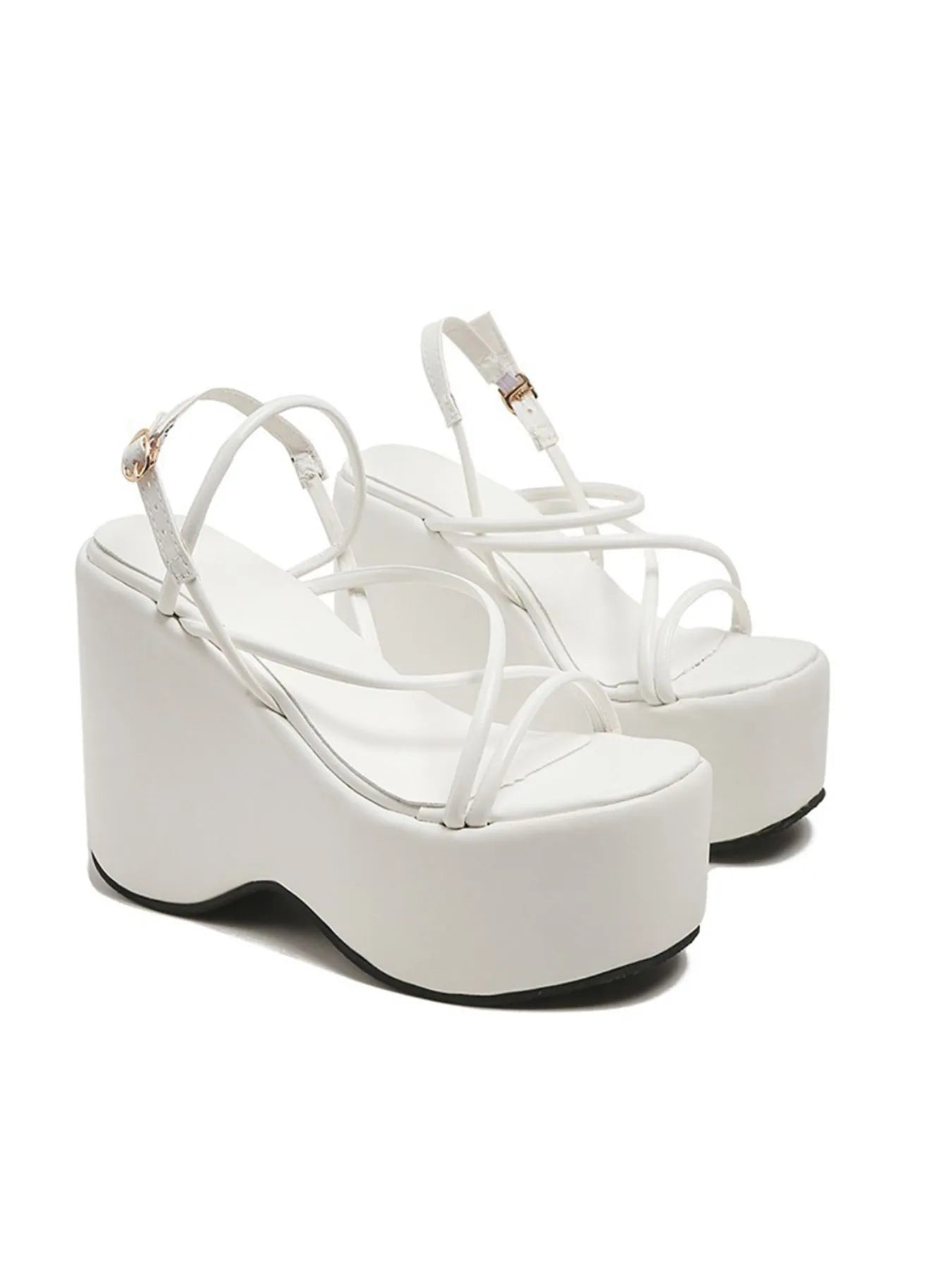 Strappy Platform Wedge Sandals - Women Sandals by Trendsi | Available at Handbags Specialist Headquarter