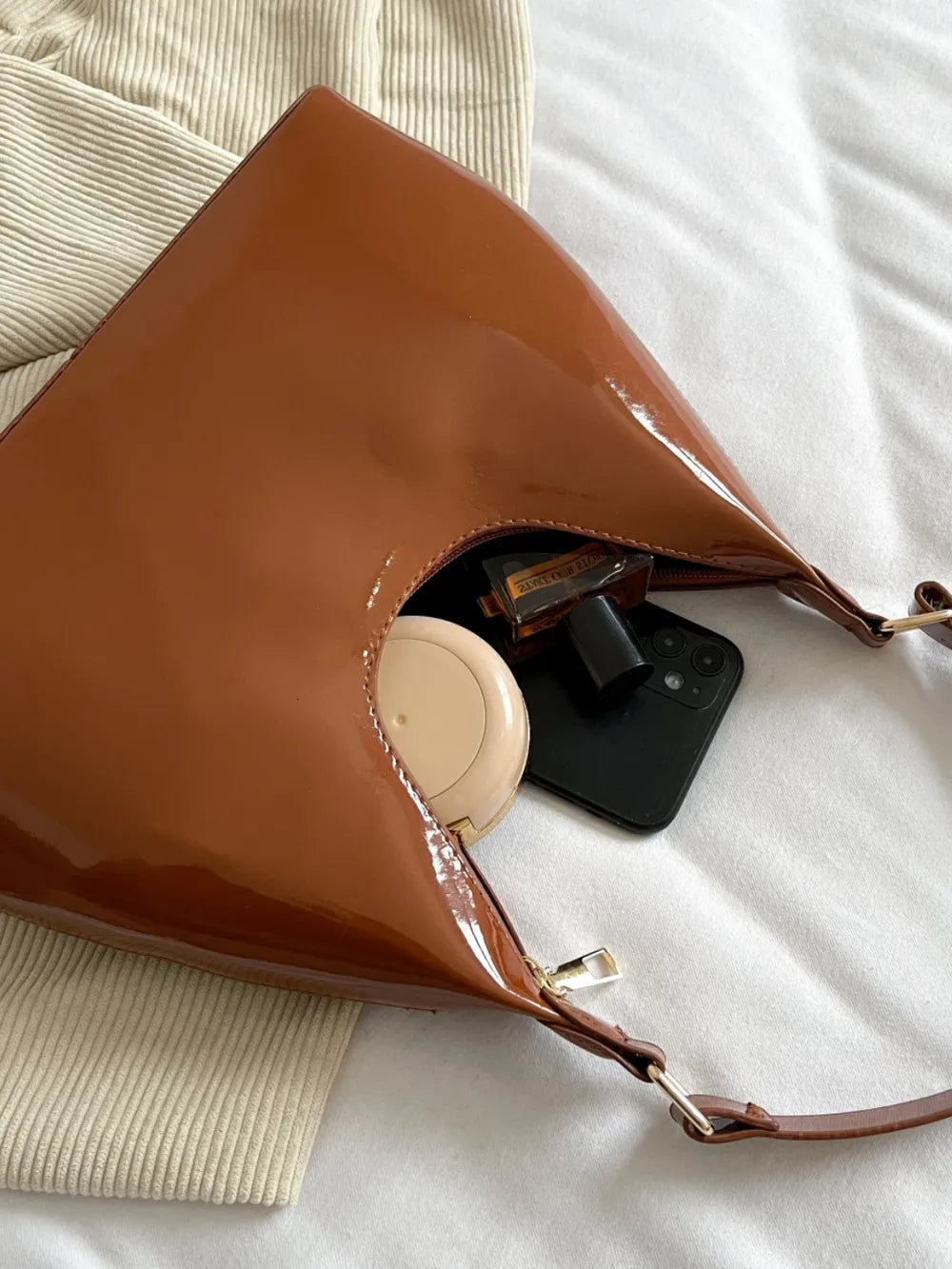 Mirror Surface Shoulder Bag - Tote Bag by Trendsi | Available at Handbags Specialist Headquarter
