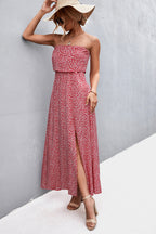 Strapless Split Maxi Dress - Maxi Dress by Trendsi | Available at Handbags Specialist Headquarter
