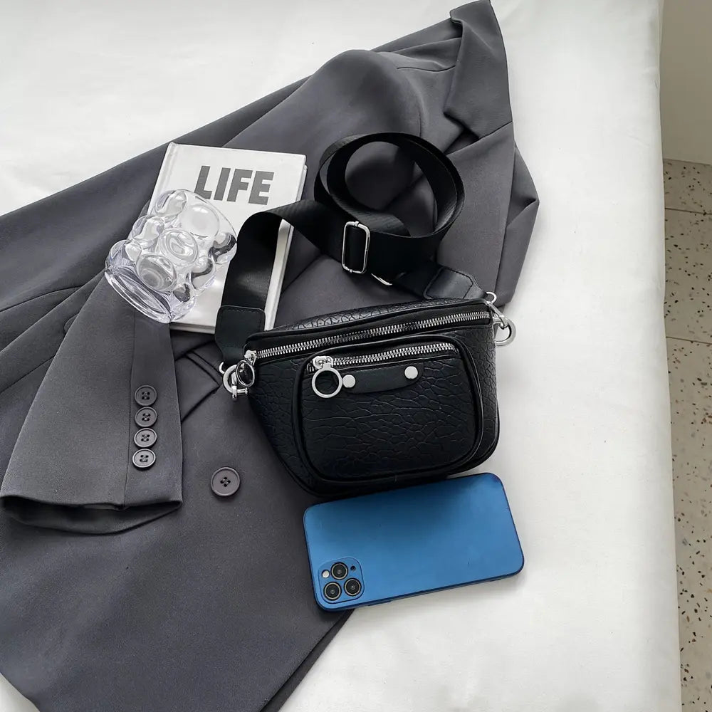 Texture PU Leather Crossbody Bag - handbags by Trendsi | Available at Handbags Specialist Headquarter