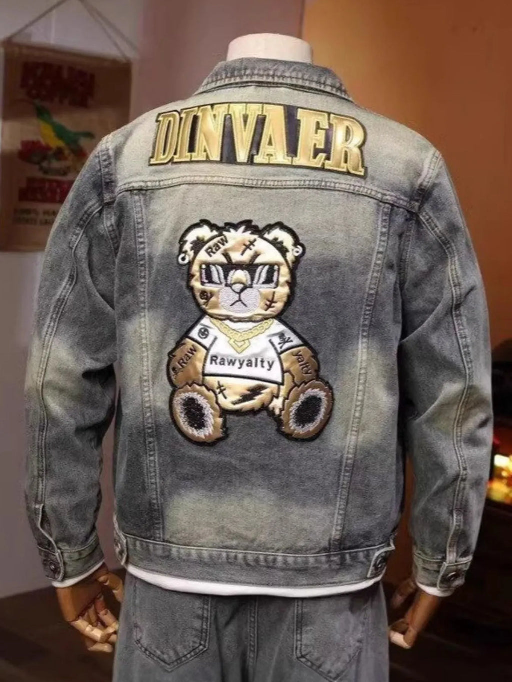 Men's Plus Size Button Up Long Sleeve Denim Jacket - Men's jackets by Trendsi | Available at Handbags Specialist Headquarter