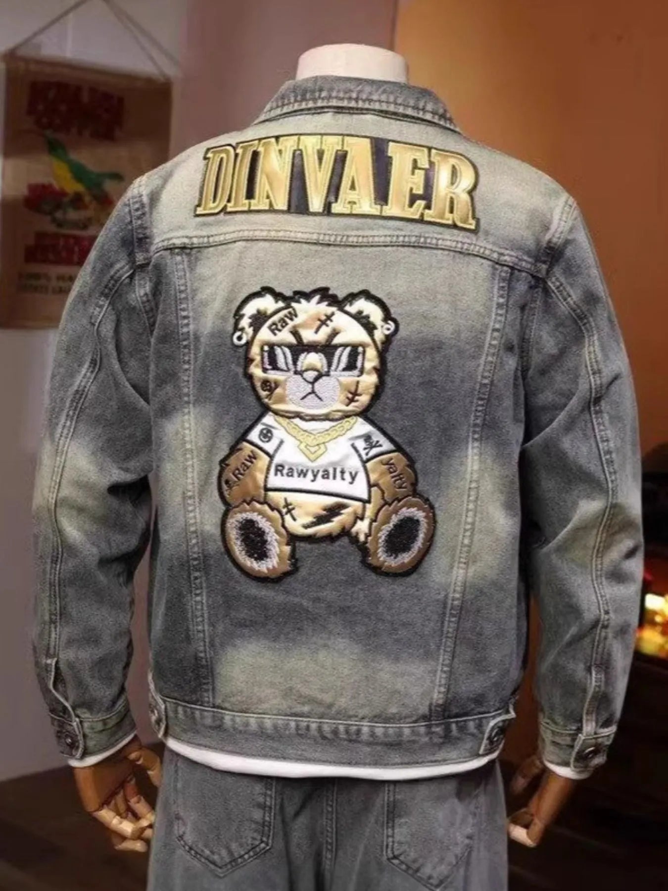 Men's Plus Size Button Up Long Sleeve Denim Jacket - Men's jackets by Trendsi | Available at Handbags Specialist Headquarter