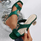 Open Toe Block Heels Sandals - Women Sandals by Trendsi | Available at Handbags Specialist Headquarter