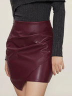 Ruched Mini Skirt with Zipper - Skirts by Trendsi | Available at Handbags Specialist Headquarter