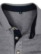 Men's Full Size Long Sleeve Pocket Polo Shirt Plus Size - Men's Polo shirt by Trendsi | Available at Handbags Specialist Headquarter